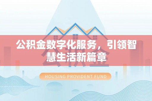 循化公积金数字化服务，引领智慧生活新篇章