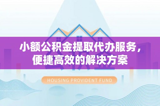 循化小额公积金提取代办服务，便捷高效的解决方案