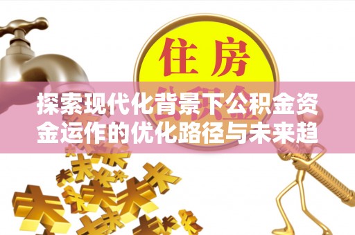循化探索现代化背景下公积金资金运作的优化路径与未来趋势