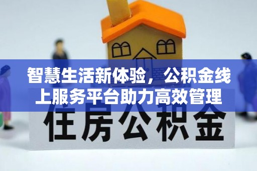 循化智慧生活新体验，公积金线上服务平台助力高效管理