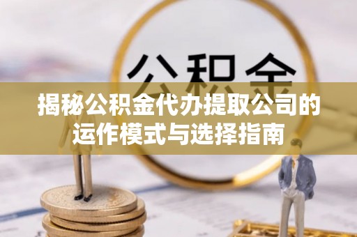 循化揭秘公积金代办提取公司的运作模式与选择指南
