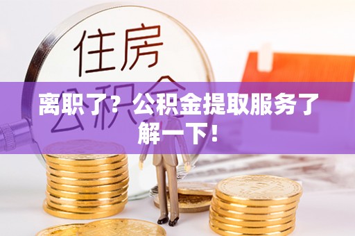 循化离职了？公积金提取服务了解一下！