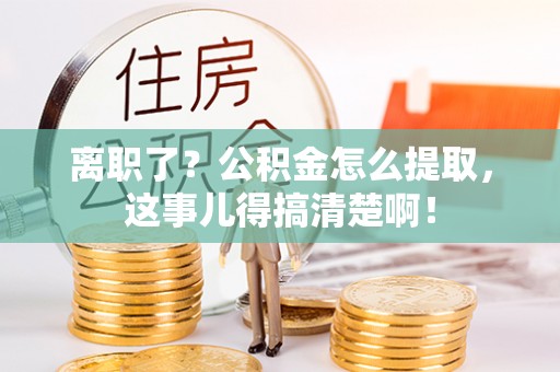 循化离职了？公积金怎么提取，这事儿得搞清楚啊！